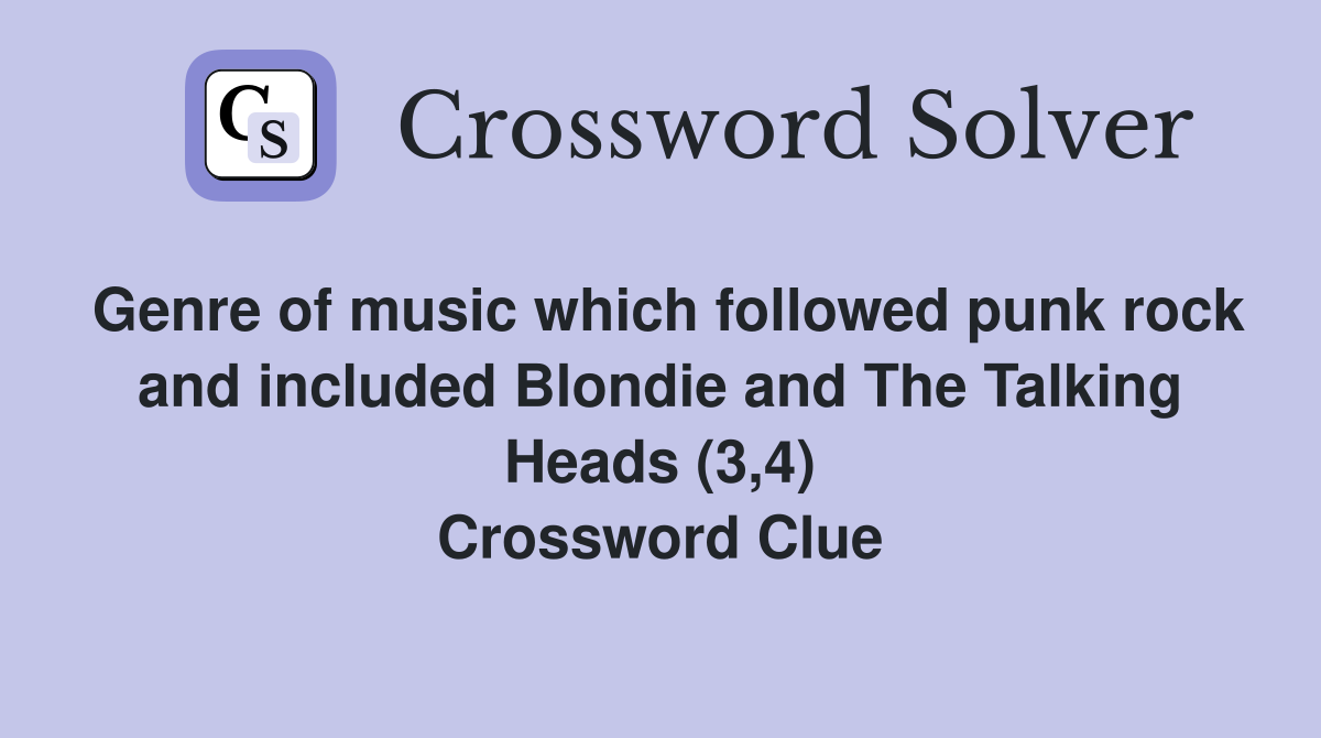 Electronic Music Duo Punk Crossword Clue